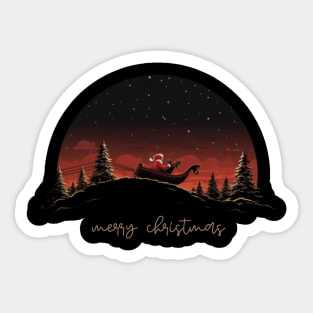 Santa Claus, minimalistic, is comin to town, merry xmas Sticker